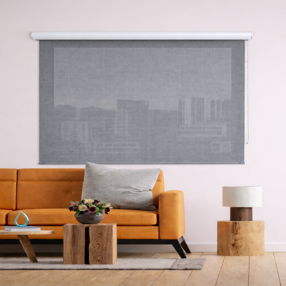 Persiana Enrollable Premium Screen Clasico Gris