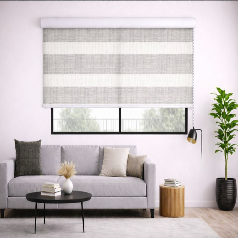 Persiana Sheer Elegance Sheer Screen Gris/blanco