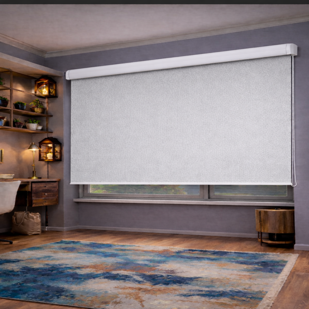 Persiana Enrollable Premium Blackout Clasico Gris