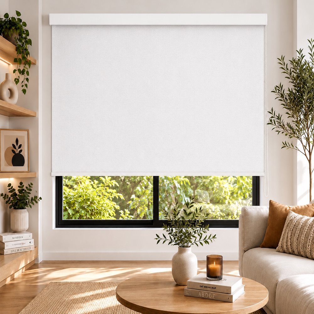 Persiana Enrollable Premium Blackout Clasico Blanco