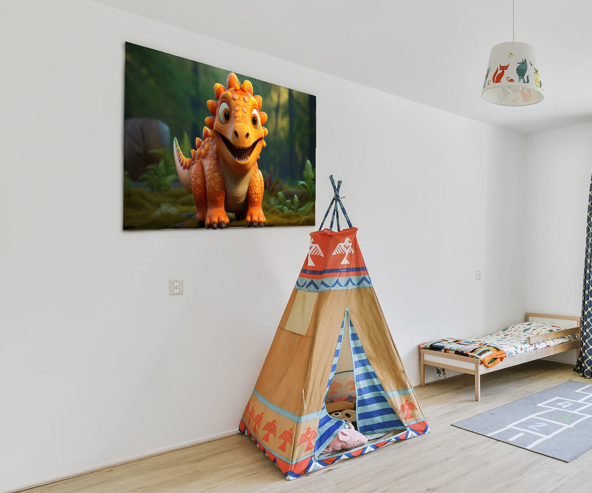 Lienzo personalizado en una habitación infantil