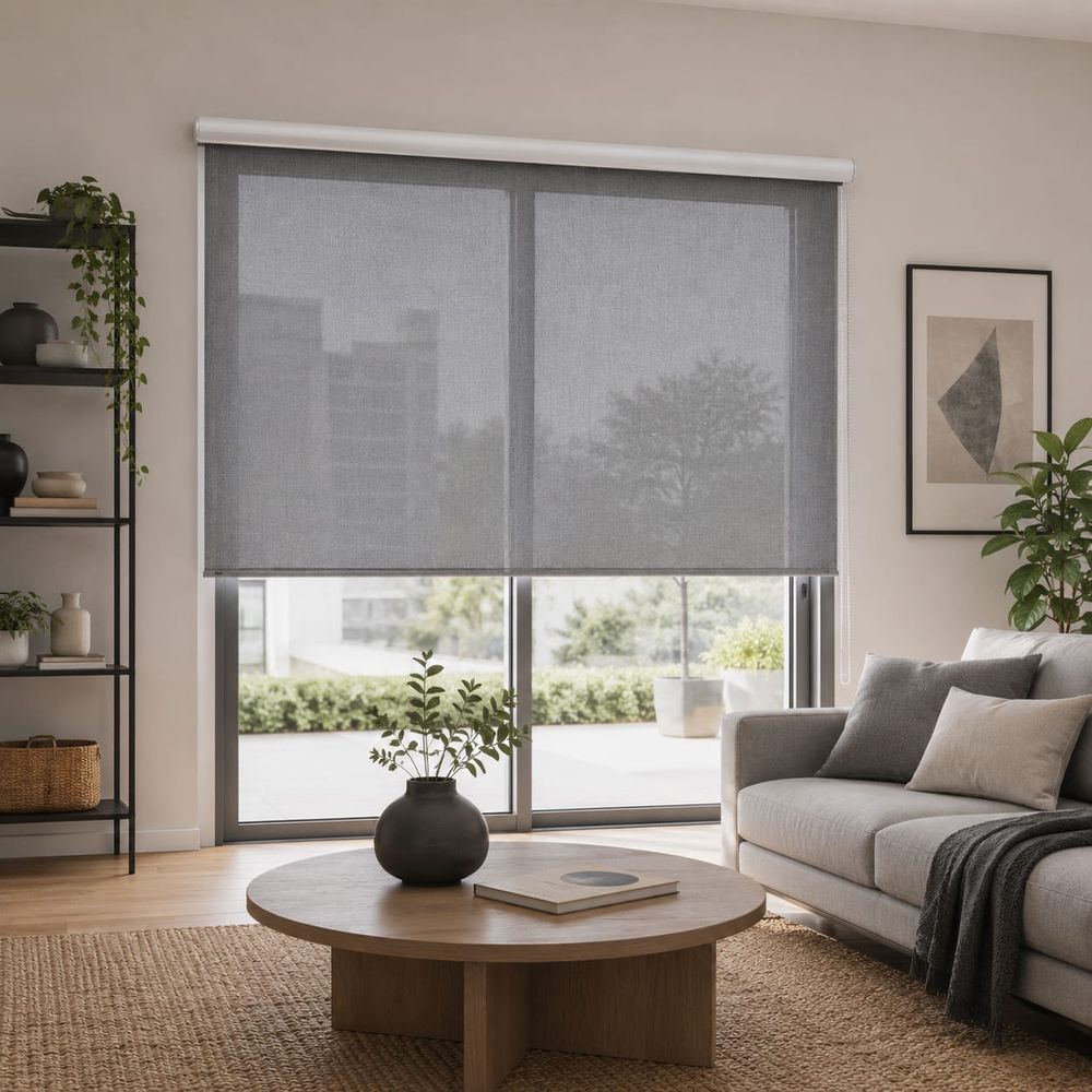 Persiana Enrollable Premium Screen Clasico Gris