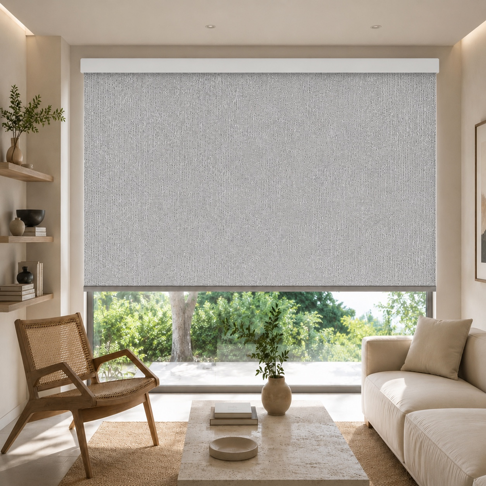 Persiana Enrollable Premium Screen Noa Gris/Blanco