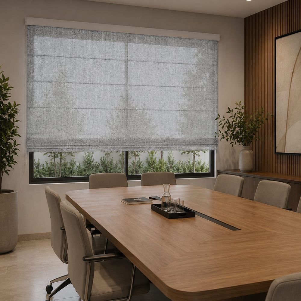 Persiana Romana Premium Screen Diseño Gris