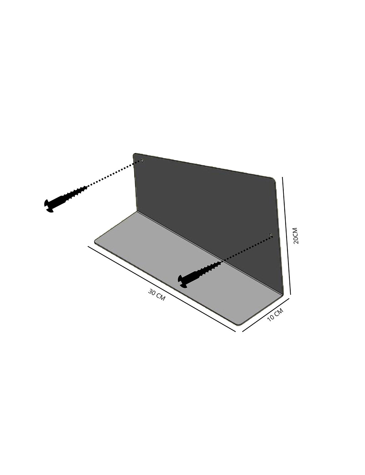 Repisa Flotante de Metal Movic 20 x 30 x 10 cm