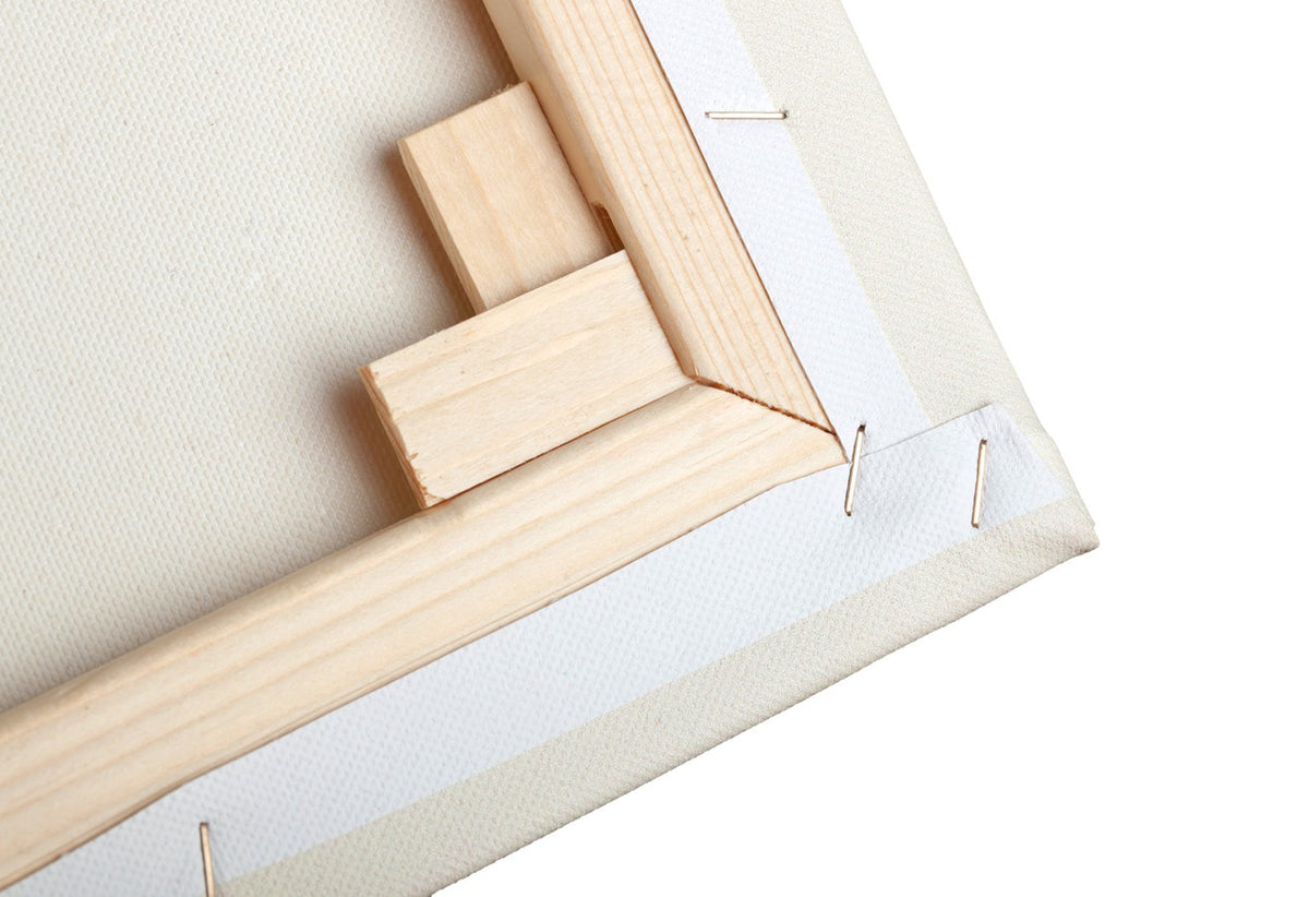 Lienzo personalizado, detalle del bastidor de madera